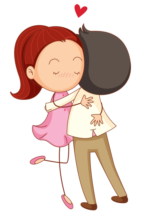 情人节在街头拿着花相互拥抱的情侣