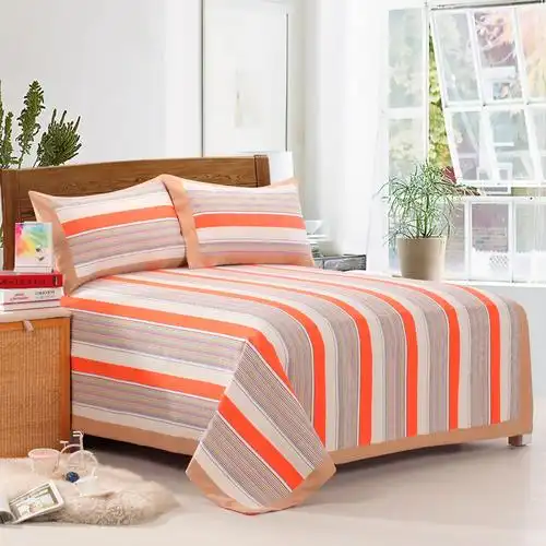 厂家供应老粗布包边粗布凉席三件套四季毯 单人双人加厚空调席