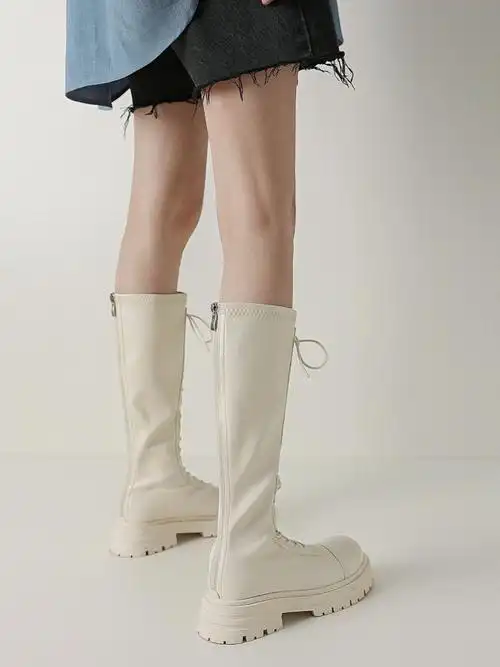 长靴系列今日份的小个子白色靴子