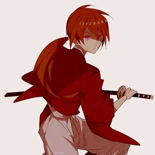 绯村剑心_动漫人物_儿童简笔画大全_可乐云