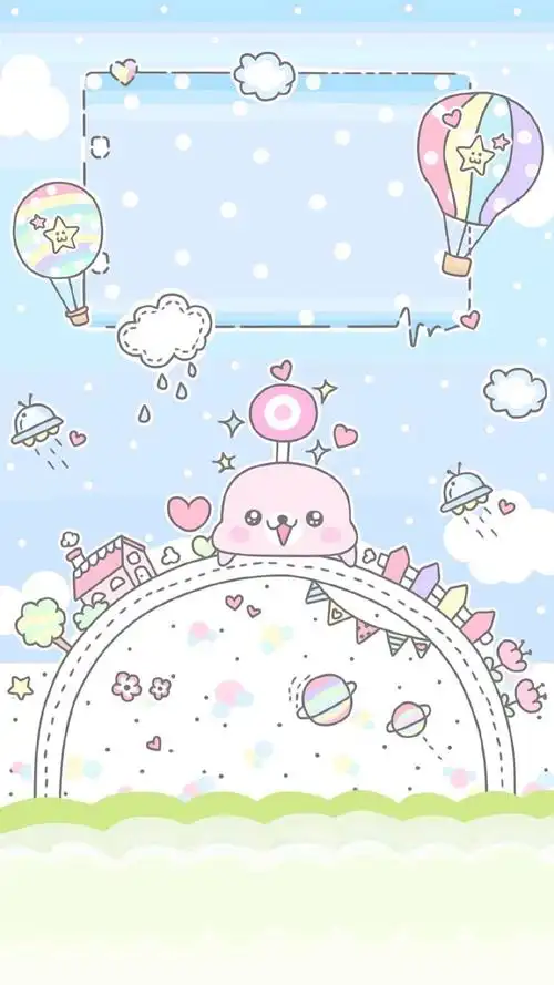 可爱卡通清新简约手机壁纸图片