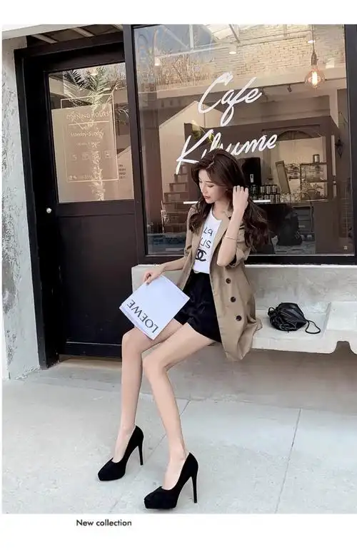 超高跟鞋防水台 2025新款细跟气质时尚百搭性感 恨天高尖头单鞋女