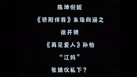 陈坤 倪妮 骄阳伴我 朱珠 向涵之 徐开骋 再见爱人 孙怡