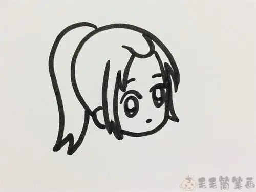 漂亮的动画女生简笔画画法