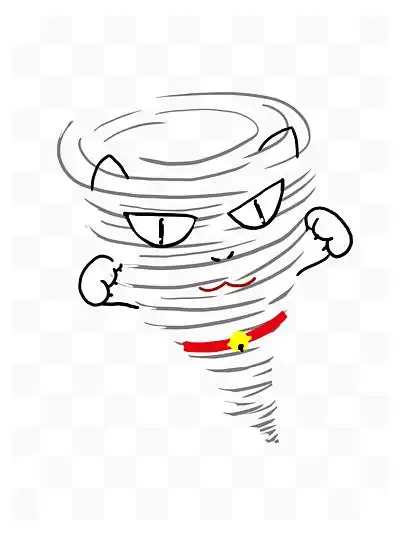 卡通手绘龙卷风旋风矢量素材