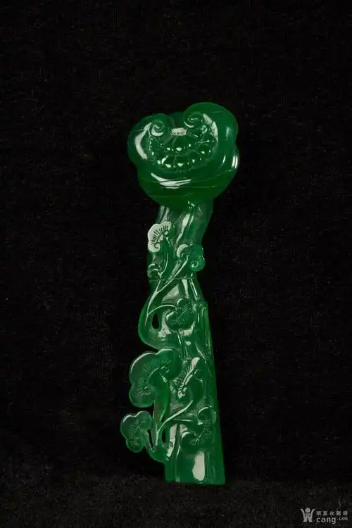 老翡翠如意 - 玉器 - 仿古工艺品 - 华夏收藏网