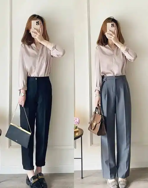 穿衣搭配-春季女生通勤上班气质休闲穿搭