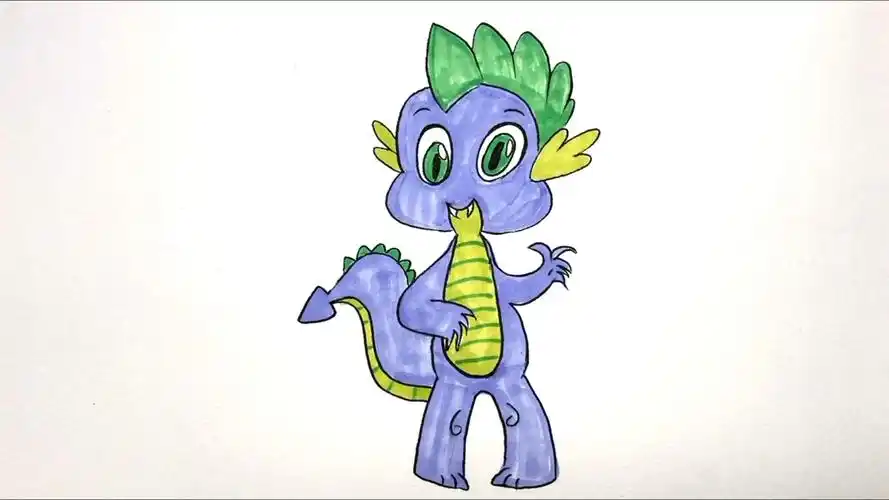 怎样画小马紫悦的小助理穗龙?