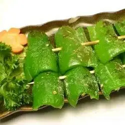 口袋馍布袋馍夹炸串61拌饼拌串的青椒串好不好吃?