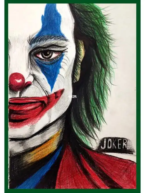 小丑彩铅手绘