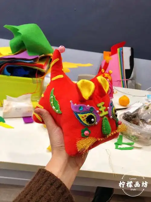 纯手工布老虎左滑有纸样哦