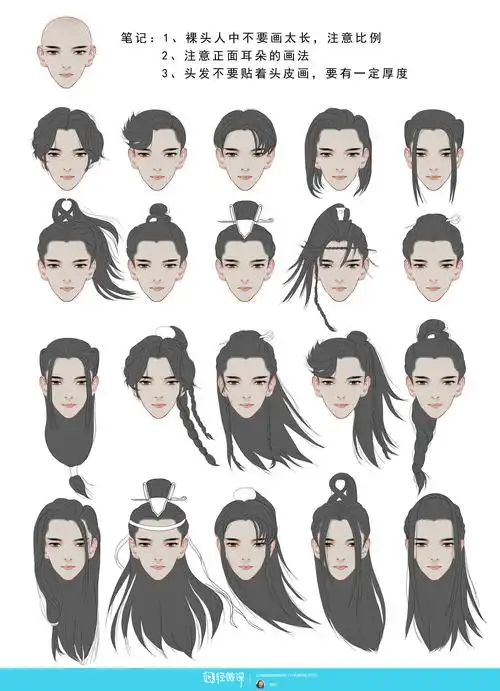 古风男性的发型设计