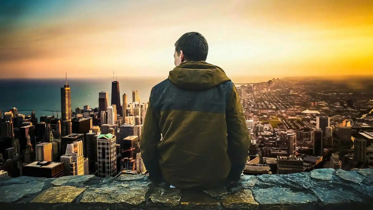 孤独的一个人背影意境