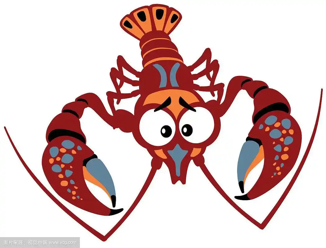 卡通小龙虾