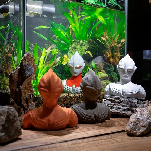 迪迦奥特曼鱼缸造景布景装饰品小摆件创意沉水盆景微景观创意摆件