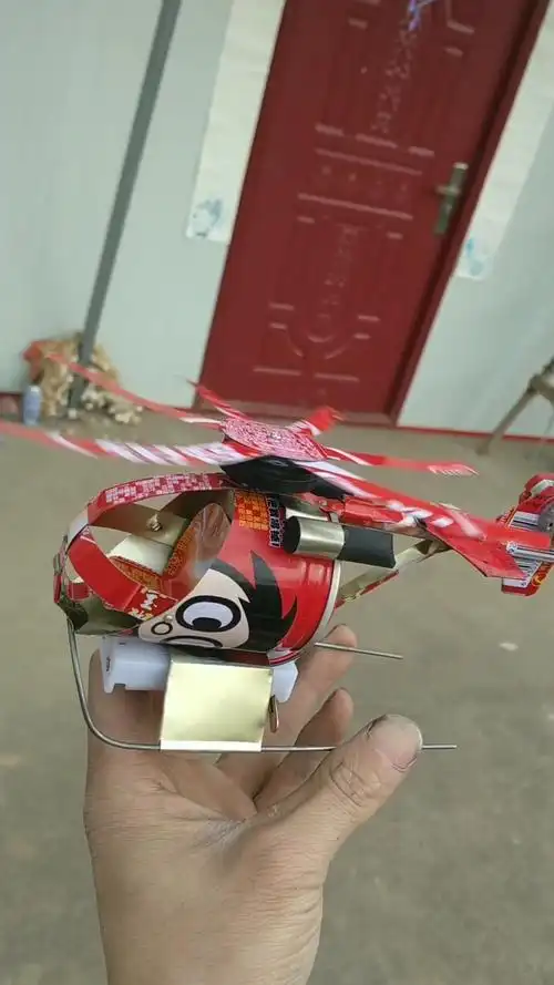 手工制作#易拉罐造,直升机