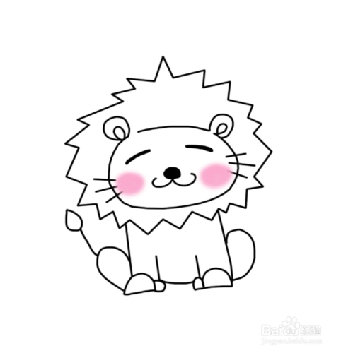 简笔画:可爱的小狮子