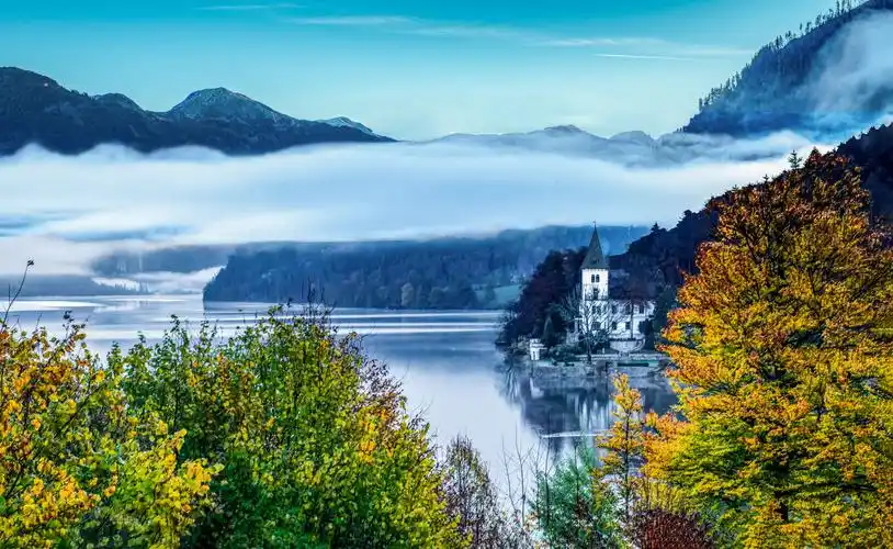 景色旎丽的乡村田园风光