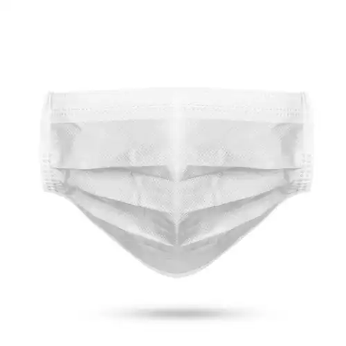 一次性白色口罩夏天薄款三层熔喷布50只