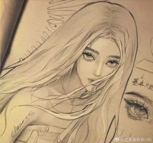 迪丽热巴超话#迪丽热巴#素描画