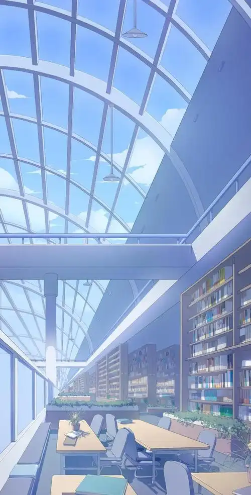 日系动漫场景壁纸,清澈美好的校园