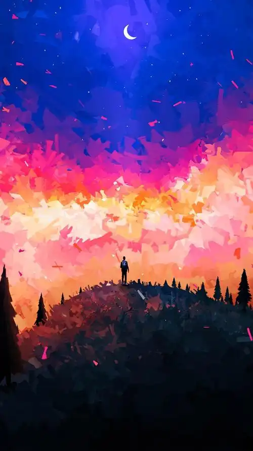 黑暗系孤独伤感动漫背影插画,高清图片,手机锁屏桌面-壁纸族