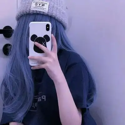 仙女女生头像蓝色发头像