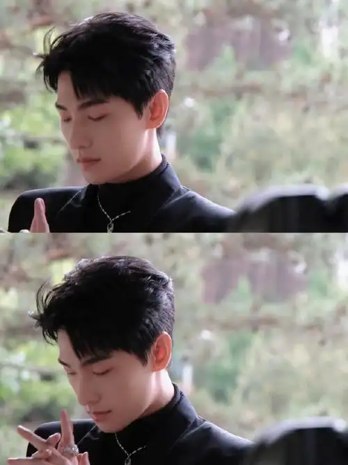 杨洋生图脸上的雨水