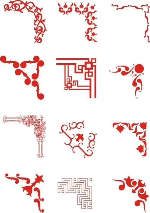 花纹边角矢量素材