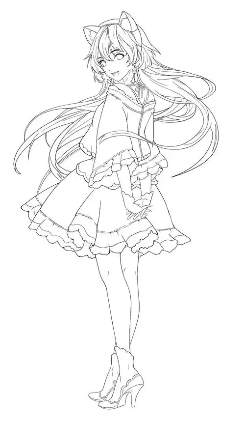 两张二次元女生!|插画|创作习作|插画师dz光_临摹作品-站酷zcool