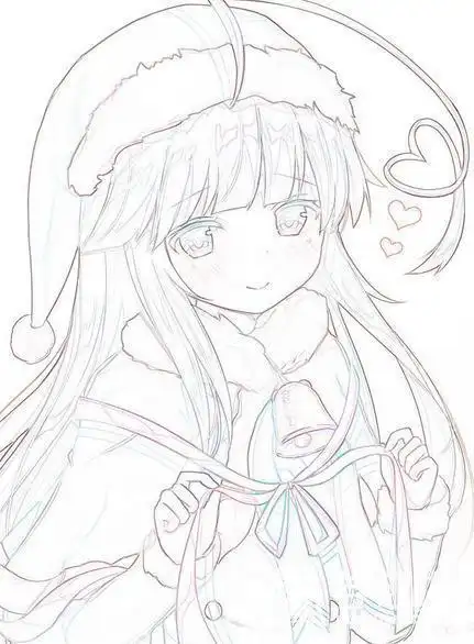 素描画简笔画卡通人物简笔画女孩最简单图片素描小女孩简笔画图片欣赏