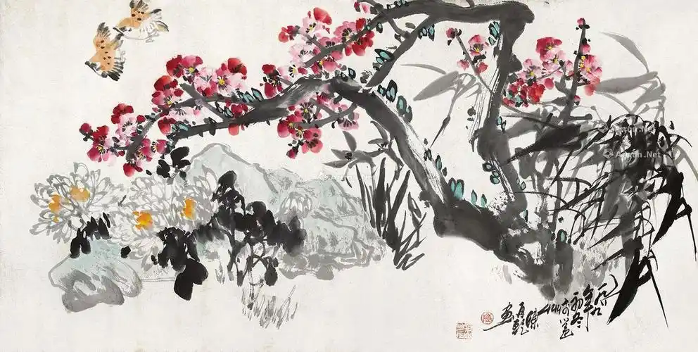 陈再乾 四君子图