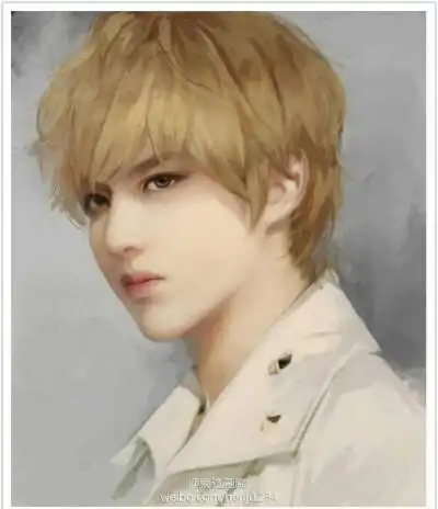吴亦凡 kris 明星壁纸 男神帅哥 手绘漫画 素描卡通 人物头像 插画
