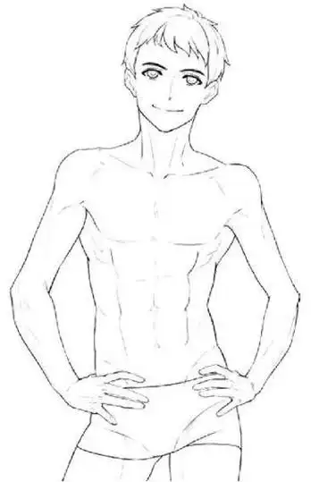 腹肌简笔画男生腹肌简笔画