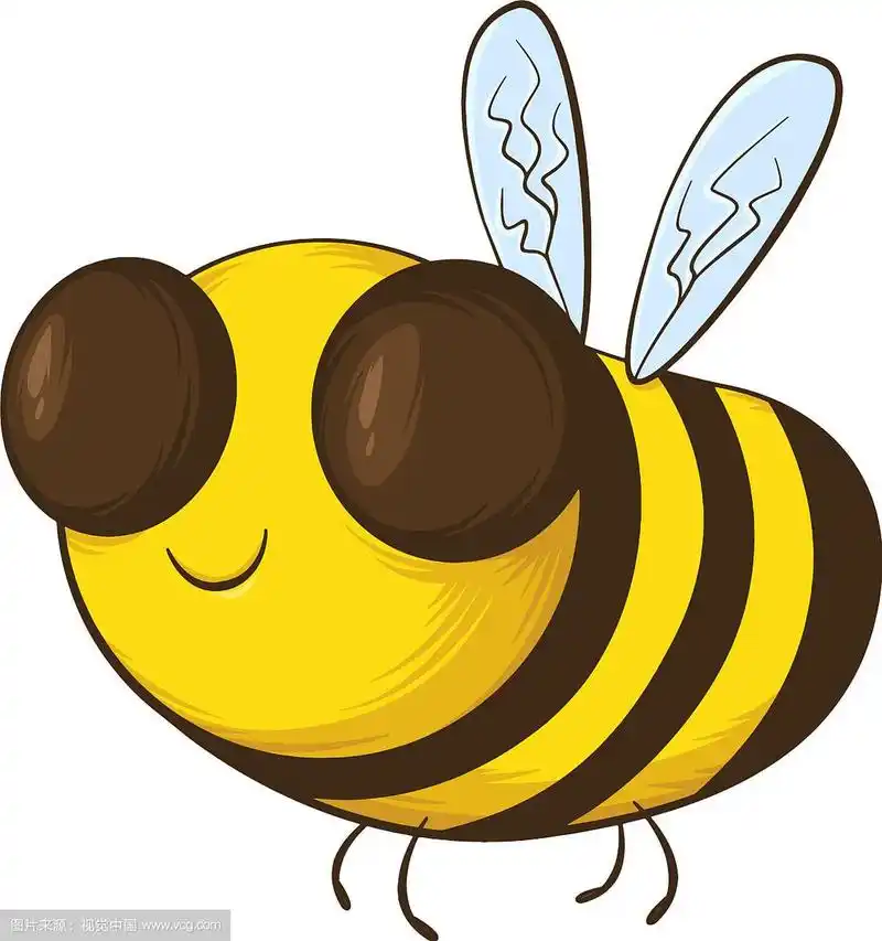 微笑的蜜蜂卡通