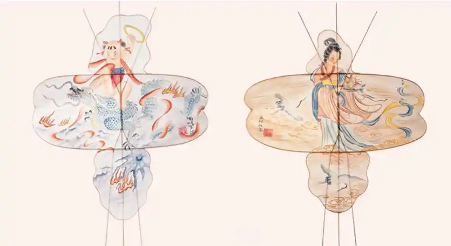 潍坊工美城派工笔人物风筝.     潍坊工美风筝网 图