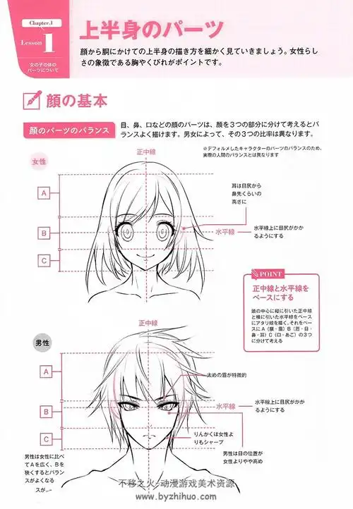 可爱的女孩子的画法二次元日系漫画少女角色绘制教程