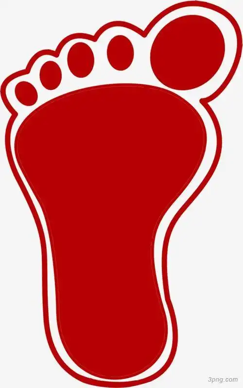 卡通脚丫彩色简笔画