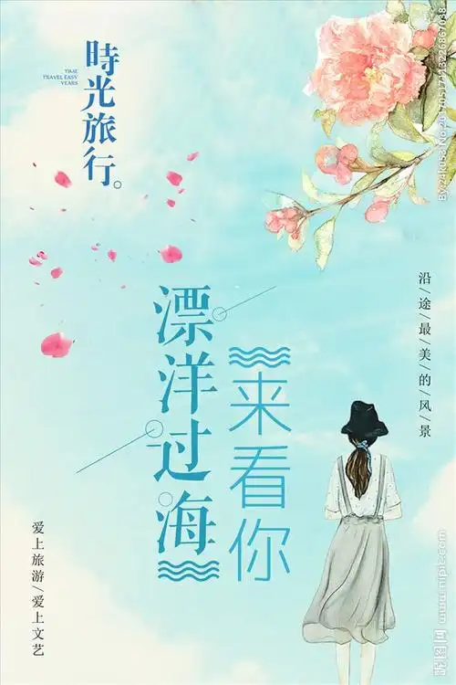 文艺小清新飘洋过海来看你海报