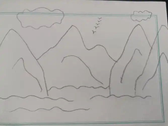简笔画山水画