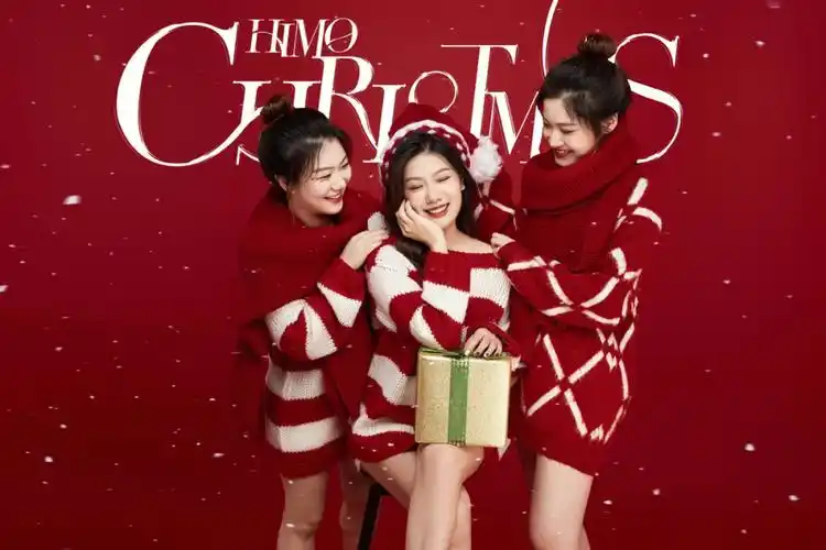 海马体闺蜜三人圣诞照