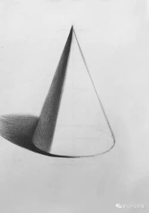 重点要定好高度与宽度,然后找出顶点链接底面的中线,保证圆锥之后画