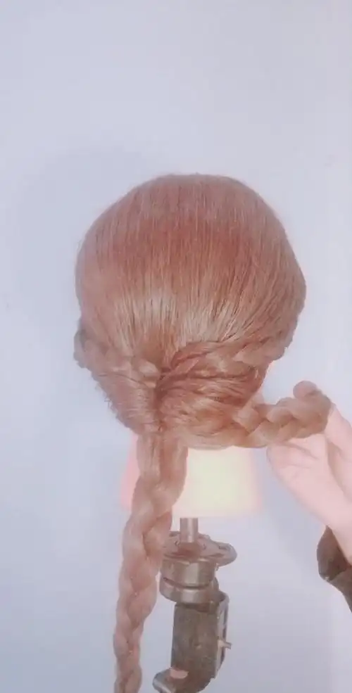 清纯发型中长发编发,气质发型女中长发编发