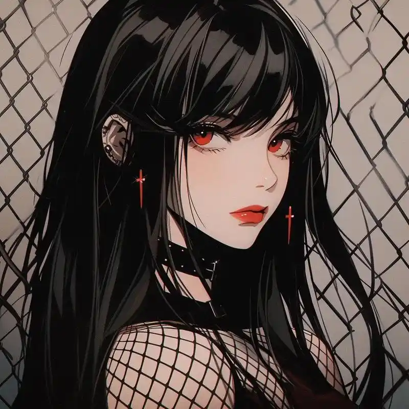 今天你换头像了吗#动漫女头 #女生头像 #黑色系 #禁欲系  - 抖音