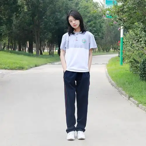 2021安国中学校服夏季校服套装高中学生短袖班服男女夏装运动装