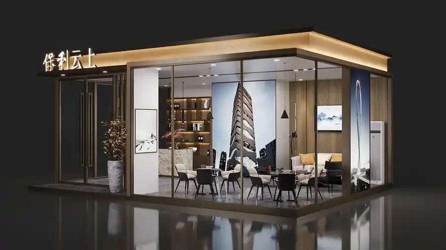 分享收藏地产临展长泰展台工法间金地展台室外展台地产临展中粮小展台