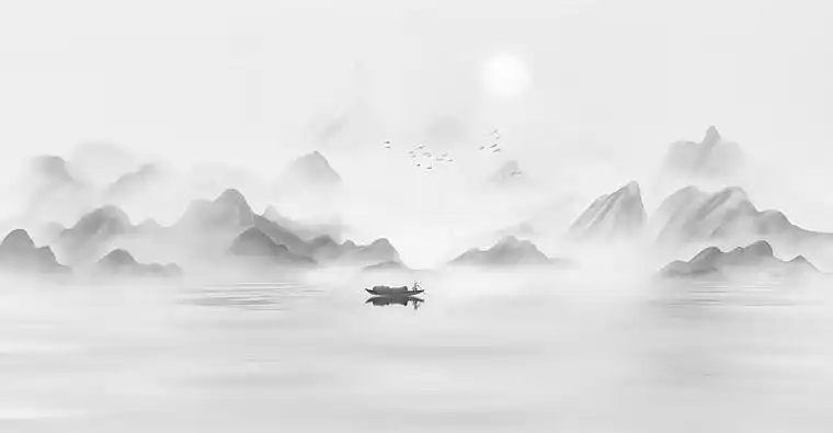 黑白 山水 山水画图片_黑白 山水 山水画高清图片素材库_第20页