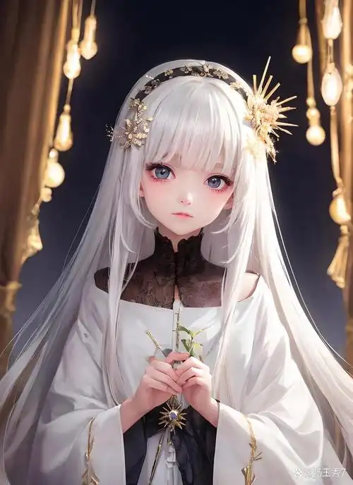 今天是一个关于白发少女的童话故事,有树,有兔子,有河流和花.