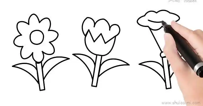 各种花儿童画怎么画各种花简笔画画法