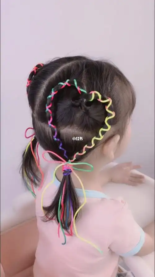 儿童彩绳脏辫编发